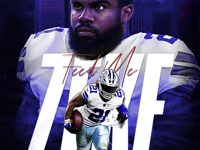 Ezekiel Elliot - Feed Me Poster american football digital art graphic design nfl poster poster sports