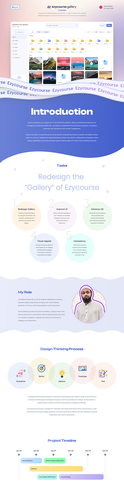 Ezycourse Gallery UX Redesign Case Study case study course design file explorer file manager gallery online course platform redesign saas ui ui design uiux ux ux design