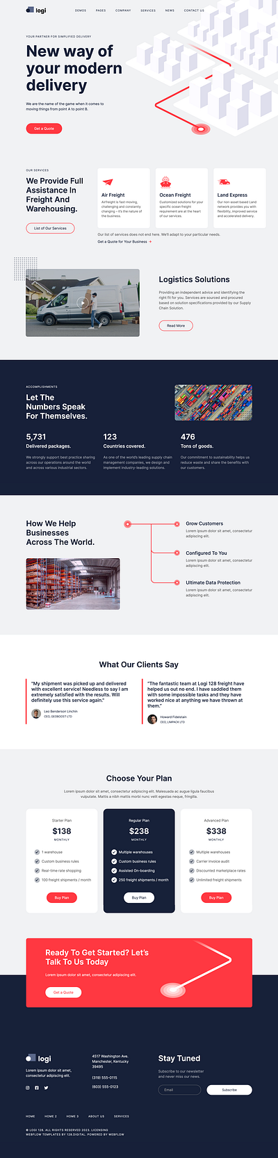 Logi logistic template professional design responsive design seo optimized template transportation template ui design user friendly design webdesign webflow design webflow designers webflow template website design website template websitedesign