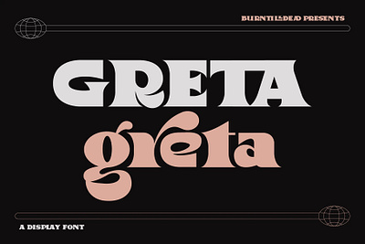 Greta branding font design font style groovy lettering modern font retro typeface