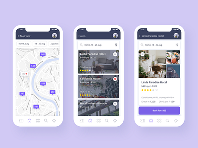 Hotel Search accommodation booking hotel booking hotel comparison hotel listings hotel search interactive design map integration mobile app ui mobile hotel app mobile ui design responsive design travel app ui travel management travel planner travel platform trip organizer user interface ux design