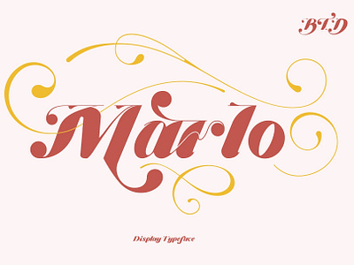 Marlo display font display typeface font design font style lettering modern font typography