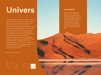 Uyuni, Univers adobe branding design dribbble figma font graphic design graphics illustration illustrator logo photoshop poster poster design presentation presentation design typeface typography ui uyuni