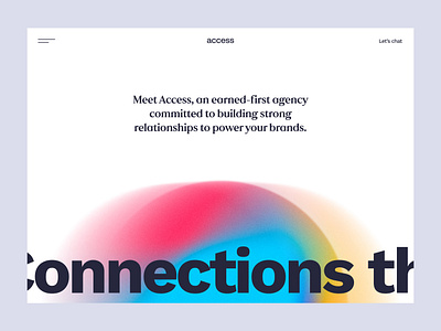 Access agency website hero typography ui ux website website design