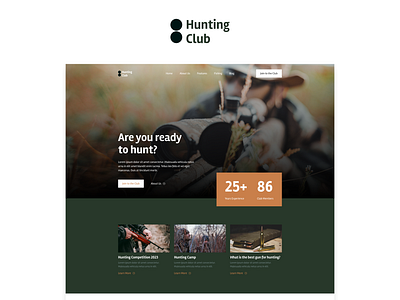 Fishing and Hunting Club fishing template hunting template professional design responsive design seo optimized template ui design user friendly design webdesign webdesign template webflow design webflow designers webflow template website design website template