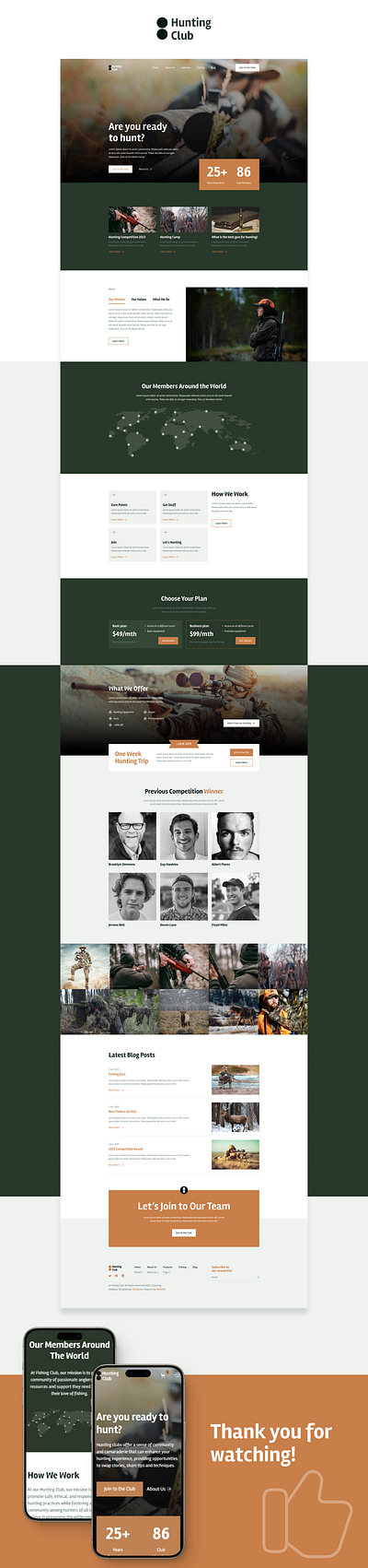 Fishing and Hunting Club fishing template hunting template professional design responsive design seo optimized template ui design user friendly design webdesign webdesign template webflow design webflow designers webflow template website design website template