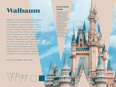 Disney World, Walbaum adobe brand branding design dribbble figma font graphics illustration illustrator logo mask photoshop poster poster design presentation presentation design typeface typography ui