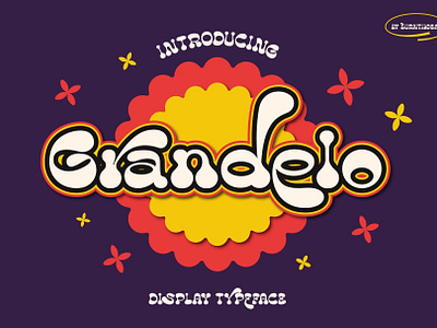 Grandelo display typeface font design font display font style fonts groovy retro typeface