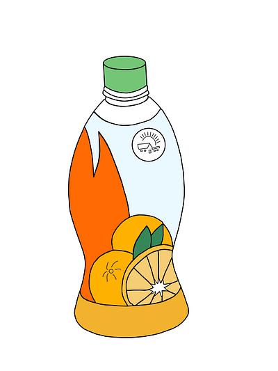 Refreshing orange beverage with citrus zest bottle bottles branding digital digital art drink food graphic design juice logo orange orange juice oranges vector vector art