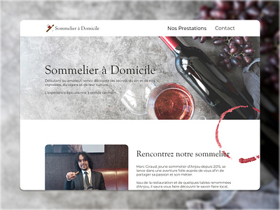 Home Sommelier Website branding cigar design entrepreneur french small business sommelier ui ux web design wine