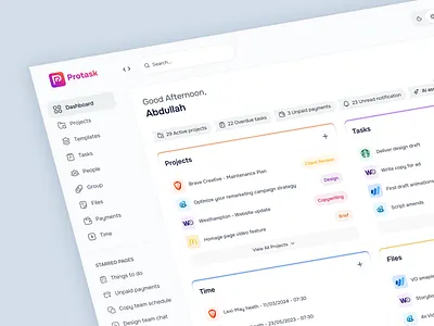 Task Management Dashboard activity clean design dashboard management project management saas task task list task management team management to do ux design
