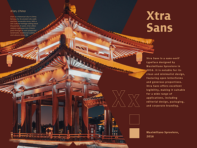 Xi'an, Xtra Sans adobe branding china design dribbble figma font graphic design graphics illustration illustrator logo photoshop poster poster design presentation presentation design typeface typography ui