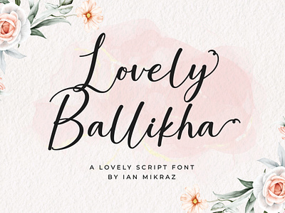 Lovely Ballikha - A Lovely Script Font calligraphy