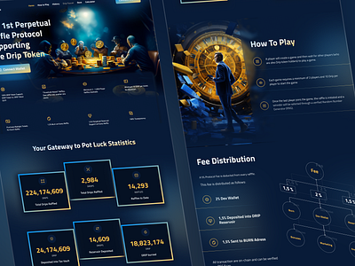 Drip Pot Luck - Landing Page Design for Crypto Raffle crypto design raffle ui ui ux ui design uidesign uiux ux web3