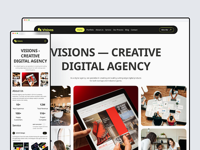 Digital Agency Website Responsive figma figma design mobile responsive mobile ui ui uiux ux website ui