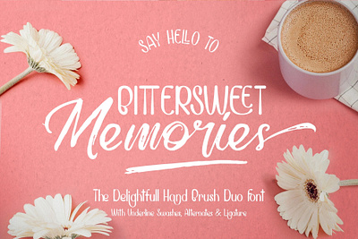 Bittersweet Memories branding duo font font font design font style hand brush script serif