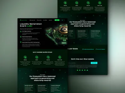 Super Stake : Liquidity Generation Event (LGE) - Landing Page app design crypto landing page ui ui ux ui design uidesign uiux ux web3