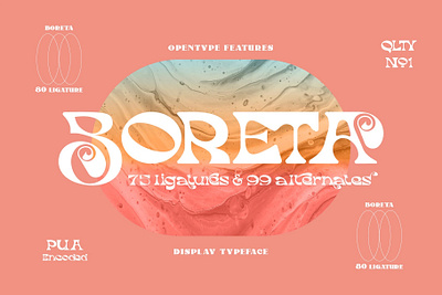 Boreta aesthetic display font display typeface font design font style fonts modern typeface