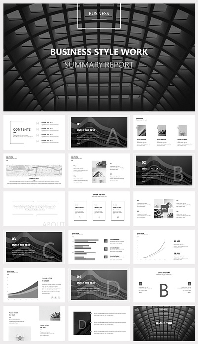 Business Summary Report business presentation graphic design ppt