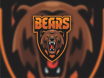 BEARS mascot logo design. animals bear branding design esport gamer icon illustration logo mascot vector