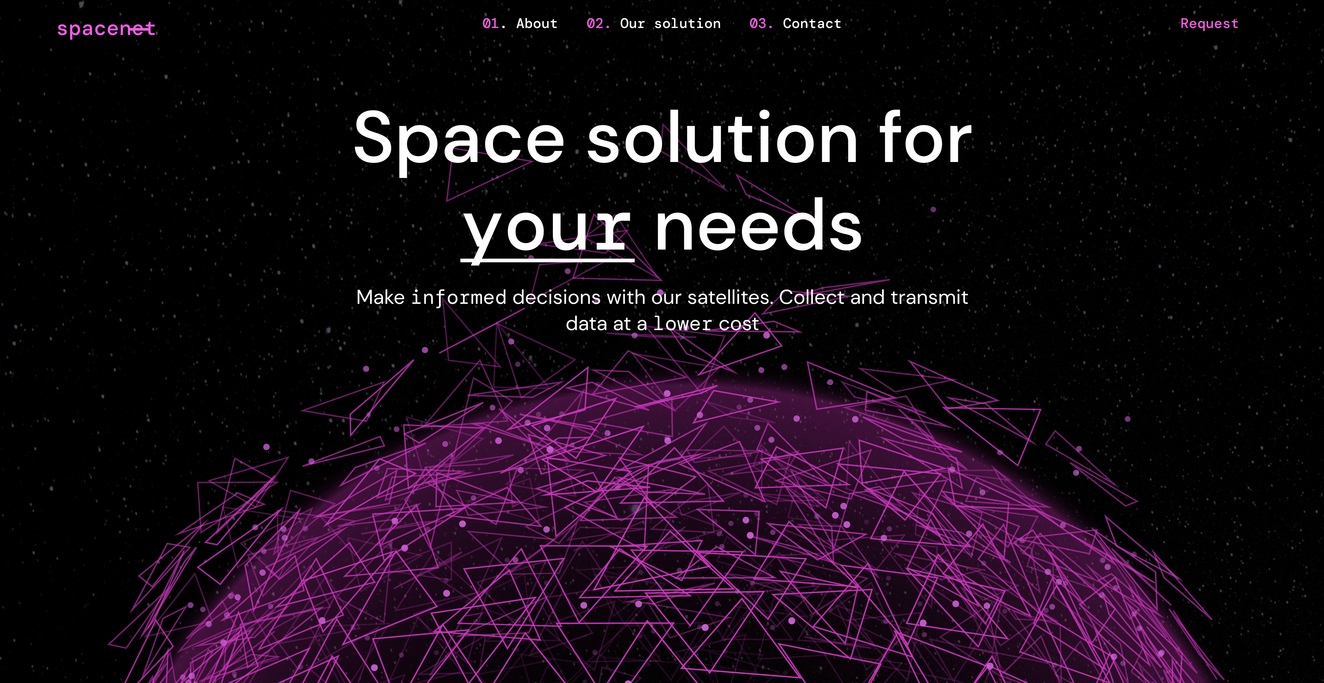 Space solutions design landing space ui ux web design