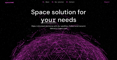 Space solutions design landing space ui ux web design