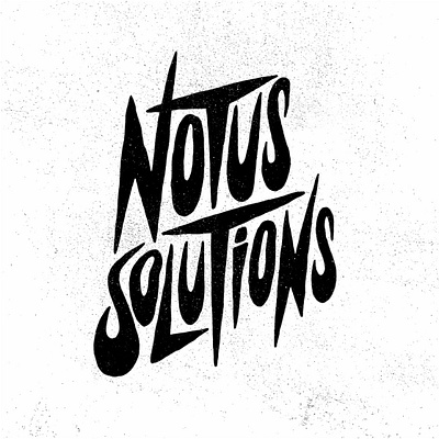 Notus Solutions branding font graphic design handlettering lettering logo logotype typography
