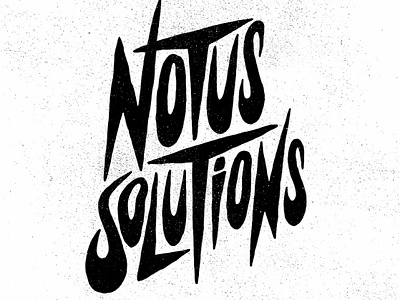 Notus Solutions branding font graphic design handlettering lettering logo logotype typography