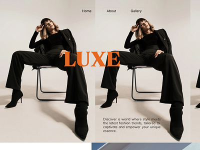 Luxe - Clothing Brand Landing Page challenge cloth brand designing landin landing page ui