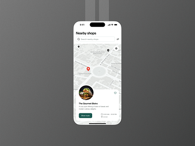 Find Your Favorite Restaurant with Ease! design food food app light mode map pattern restaurant ui ui pattern