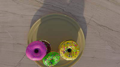 donut render in blender 3d animation blender