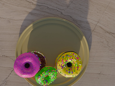 donut render in blender 3d animation blender