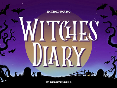 Witches Diary display display font font font design font style halloween seasonal typeface design