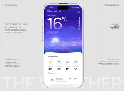 Weather App Design android app design cloudy estimate flat forecast graphic design illustration ios minimal mobile app mobile ui designer prototype ski resort ui ui ux weather app weather widget widget wind