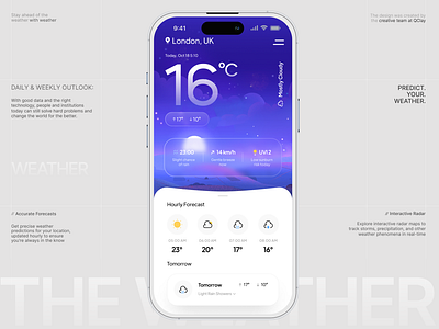 Weather App Design android app design cloudy estimate flat forecast graphic design illustration ios minimal mobile app mobile ui designer prototype ski resort ui ui ux weather app weather widget widget wind