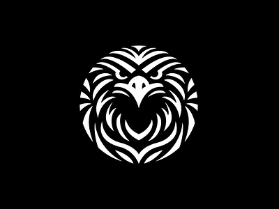 Wild Eagle Logo animal bird branding circle design eagle exclusive face falcon front fur hawk head illustration logo natural nature sale stylish wild