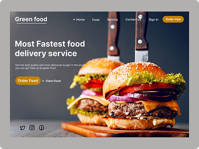 Food Website UI Concept