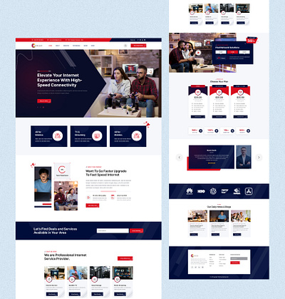 Internet Service Provider Website Landing Page Design home page home page design internet internet service internet service provide internet website isp isp service landing page landing page design network online shop provider service internet ui ui design web web design wifi