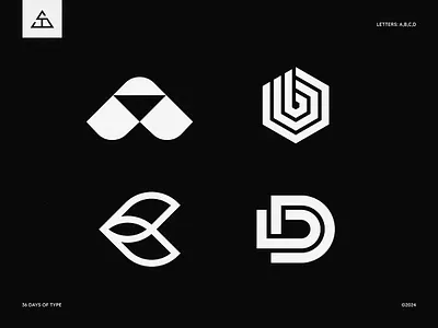 ABCD 36 days of type brand identity branding design designer graphic design graphic designer letter a letter b letter c letter d lettering letters logo logo love logomark mark modern logo symbol vector