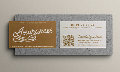 Assurances - Carte de visite business card carte de visite graphic design print varnish 3d vernis 3d vintage