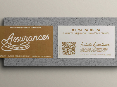 Assurances - Carte de visite business card carte de visite graphic design print varnish 3d vernis 3d vintage