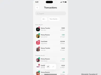 Transaction UI branding graphic design product ui