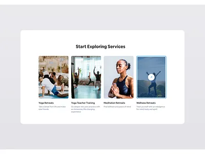 Our Services - Bookretreats.com art blog cards design landing page marketing retreats services ui design web design website yoga