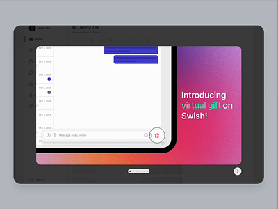 Webapp Virtual Gifts animation app color design gifts gradiant interaction introduction micro interaction motion design onboarding tokens ui virtual gifts web3