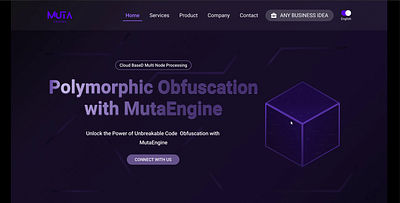 MutaEngine responsive homepage! 3d graphic design homepage mutaengine responsive ui website