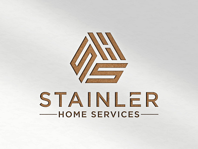 STAINLER HOME SERVICES Logo Design. brand identity branding business logo construction logo design graphic design home care logo home maintenance logo home repair logo home services logo house repair logo letter logo letters in shape logo design logo residential home services logo residential maid service logo shs letter logo shs logo six angle shape logo design ui