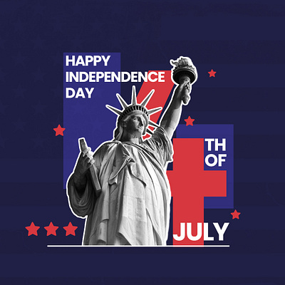 Happy 4th of July #IndependenceDay 4th of july adobe illustrator america animation blue color branding design graphic design happy birthday america icon illustration illustrator independence day independence day poster design independence post design logo logo design social media social media design ui