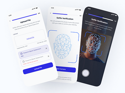 FACE KYC VERIFICATION - CRYPTO EXCHANGE MOBILE APP blockchain crypto cryptocurrency design face verification inspiration kyc mobile app ui