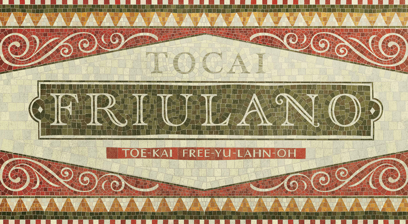 Tocai Friulano Fauxsaic fauxsaic lettering mosaic portugal vintage wine