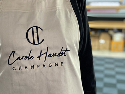 Champagne Carole Haudot - Tablier apron broderie clothes clothing embroidery promotional design tablier textile